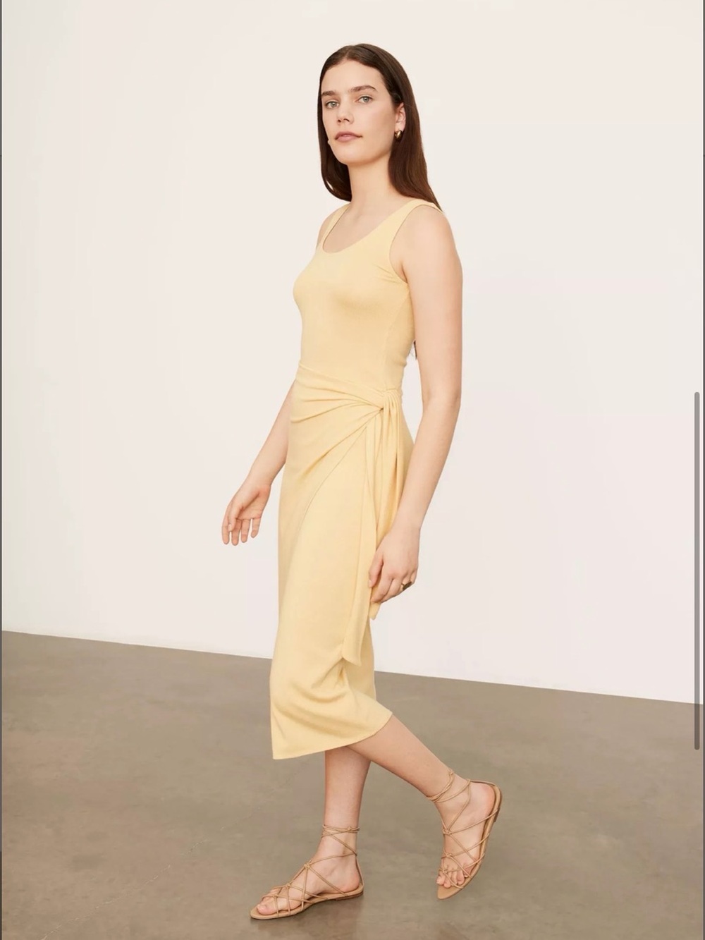 Vince Sleeveless Wrap Midi Dress - Picture 4 of 11